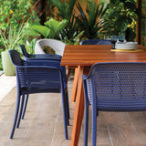 POLY ARMCHAIR BLUE - 21.9" x 24" X 31.5"