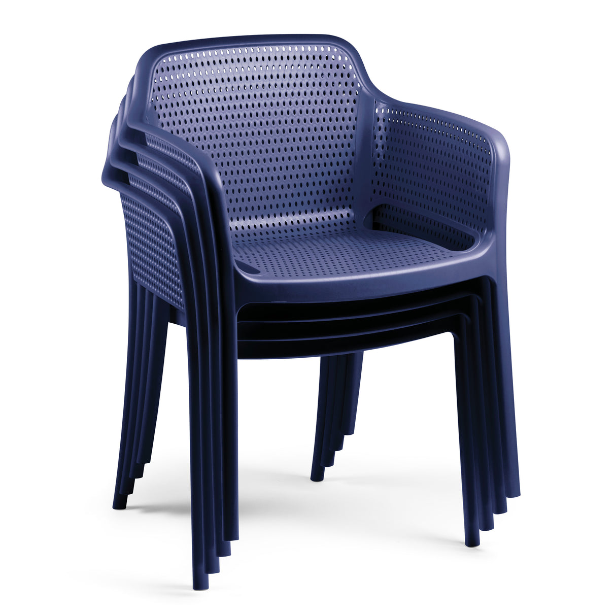 POLY ARMCHAIR BLUE - 21.9" x 24" X 31.5"