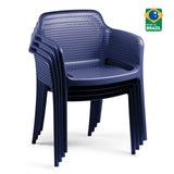 POLY ARMCHAIR BLUE - 21.9" x 24" X 31.5"