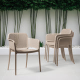 POLY ARMCHAIR TAUPE - 21.9" x 24" X 31.5"