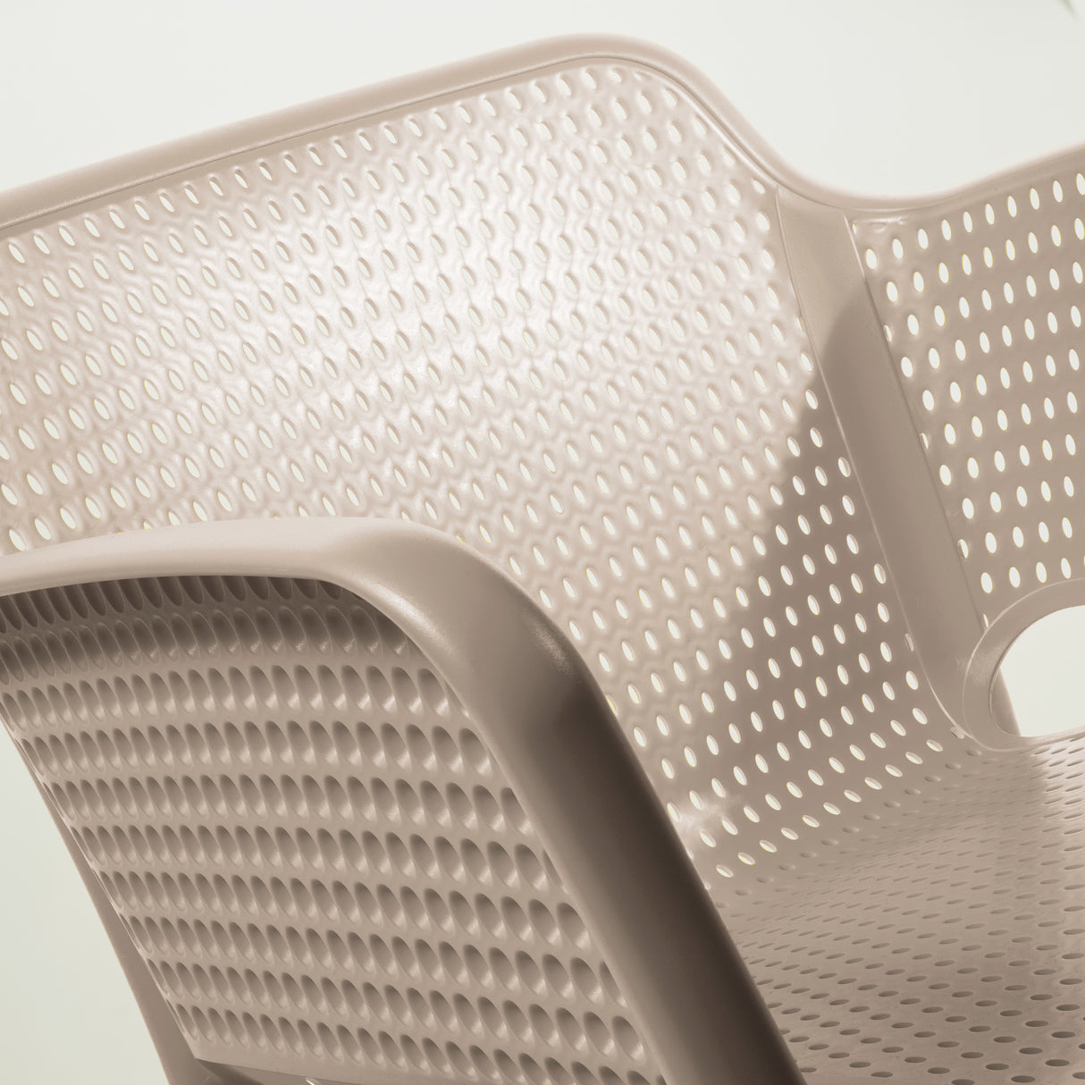 POLY ARMCHAIR TAUPE - 21.9" x 24" X 31.5"