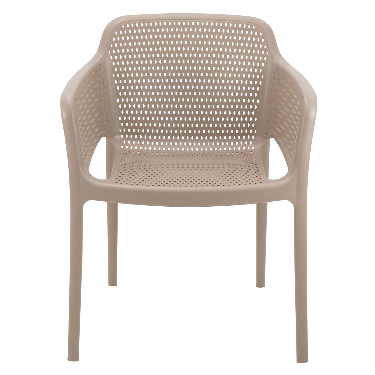 POLY ARMCHAIR TAUPE - 21.9" x 24" X 31.5"