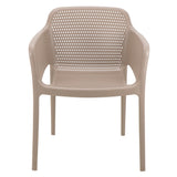 POLY ARMCHAIR TAUPE - 21.9" x 24" X 31.5"