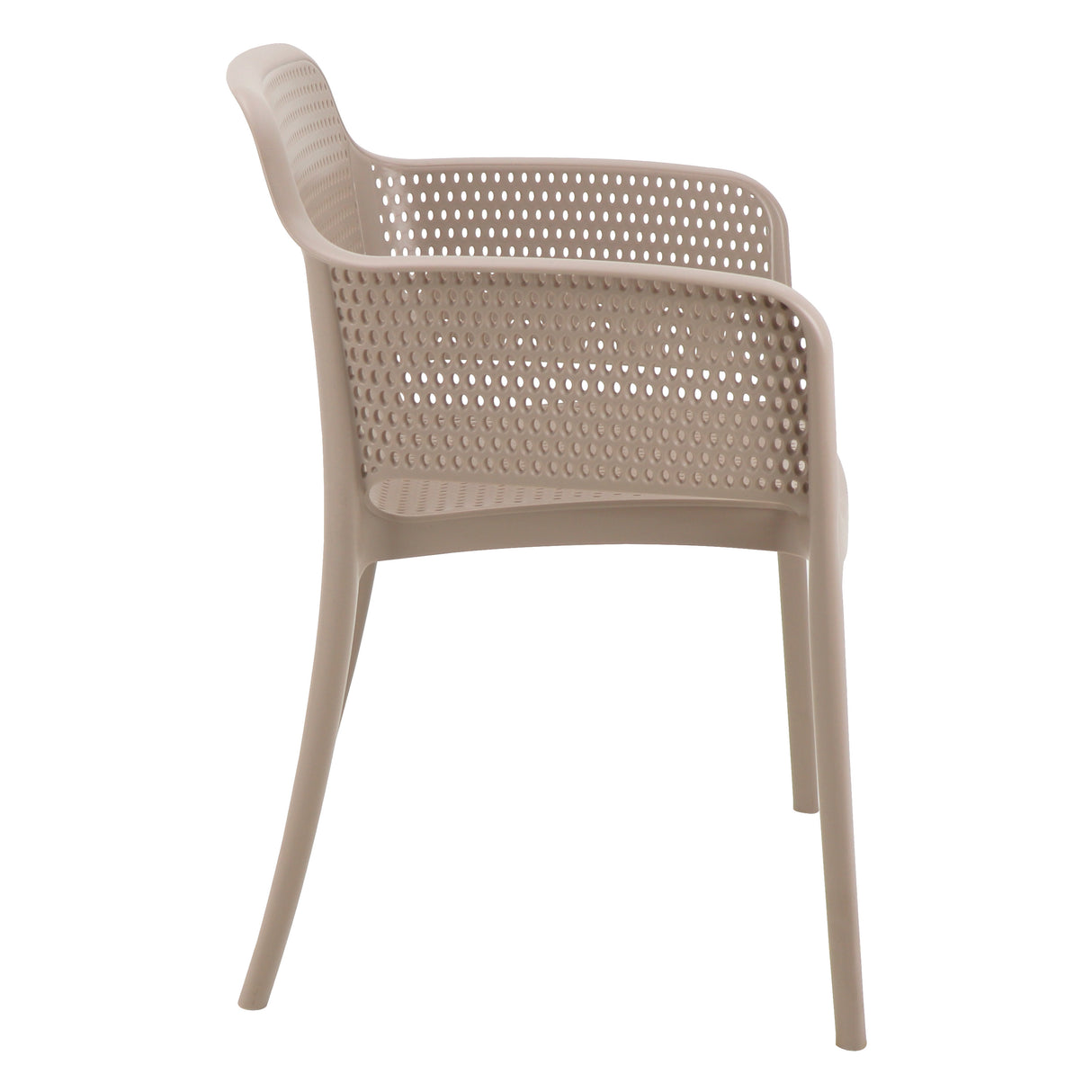 POLY ARMCHAIR TAUPE - 21.9" x 24" X 31.5"