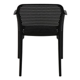 POLY ARMCHAIR BLACK - 21.9" x 24" X 31.5"
