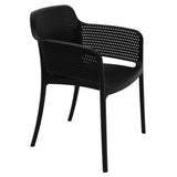 POLY ARMCHAIR BLACK - 21.9" x 24" X 31.5"
