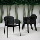 POLY ARMCHAIR BLACK - 21.9" x 24" X 31.5"