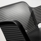 POLY ARMCHAIR BLACK - 21.9" x 24" X 31.5"