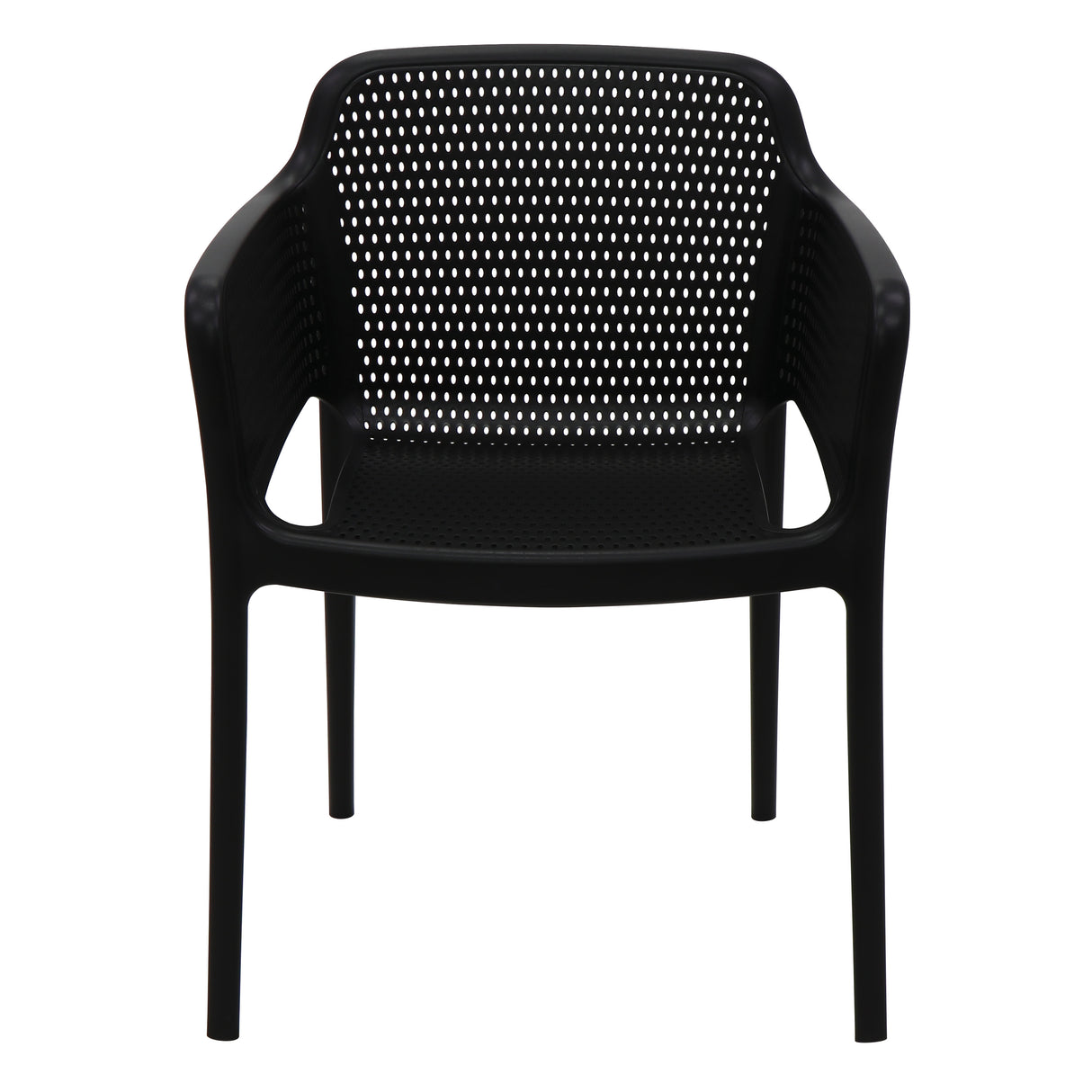 POLY ARMCHAIR BLACK - 21.9" x 24" X 31.5"