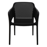 POLY ARMCHAIR BLACK - 21.9" x 24" X 31.5"
