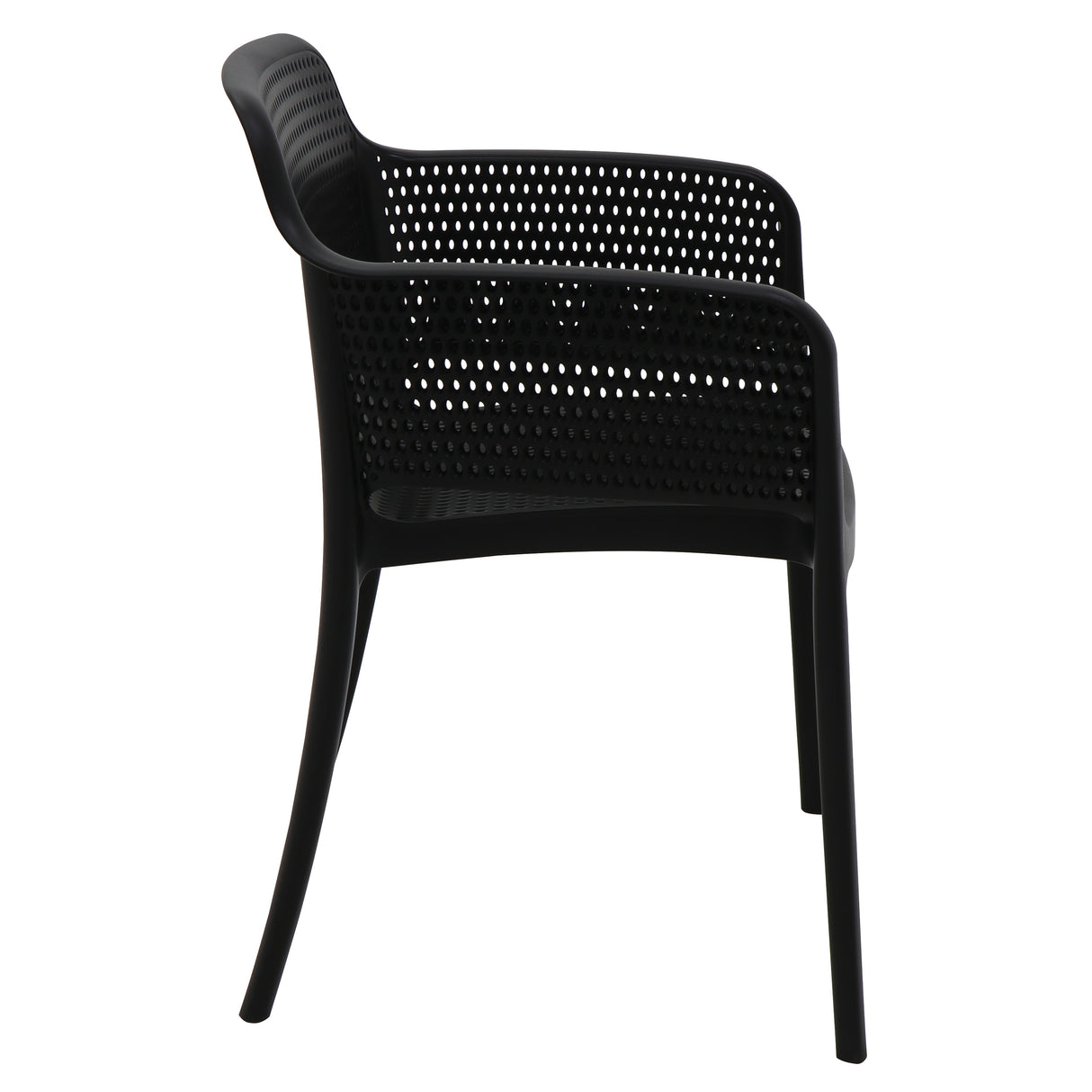 POLY ARMCHAIR BLACK - 21.9" x 24" X 31.5"