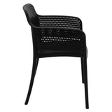 POLY ARMCHAIR BLACK - 21.9" x 24" X 31.5"