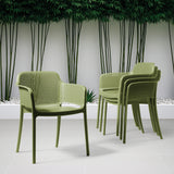 POLY ARMCHAIR OLIVE GREEN - 21.9" x 24" X 31.5"