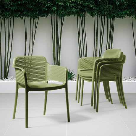 POLY ARMCHAIR OLIVE GREEN - 21.9" x 24" X 31.5"