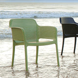 POLY ARMCHAIR OLIVE GREEN - 21.9" x 24" X 31.5"