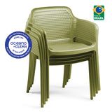 POLY ARMCHAIR OLIVE GREEN - 21.9" x 24" X 31.5"
