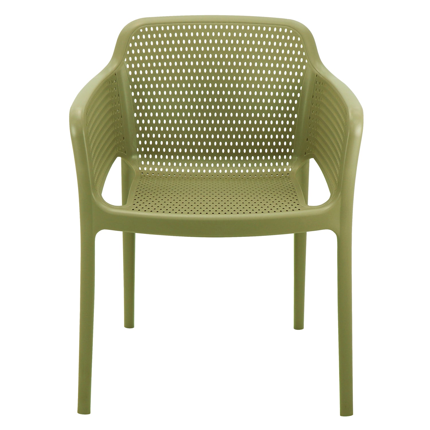 POLY ARMCHAIR OLIVE GREEN - 21.9" x 24" X 31.5"