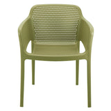 POLY ARMCHAIR OLIVE GREEN - 21.9" x 24" X 31.5"