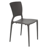 CHAIR WITH SOLID BACKREST - BLACK - 20.5" x 17.3" x 36.7"