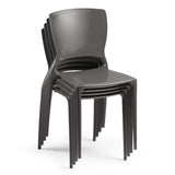 CHAIR WITH SOLID BACKREST - BLACK - 20.5" x 17.3" x 36.7"
