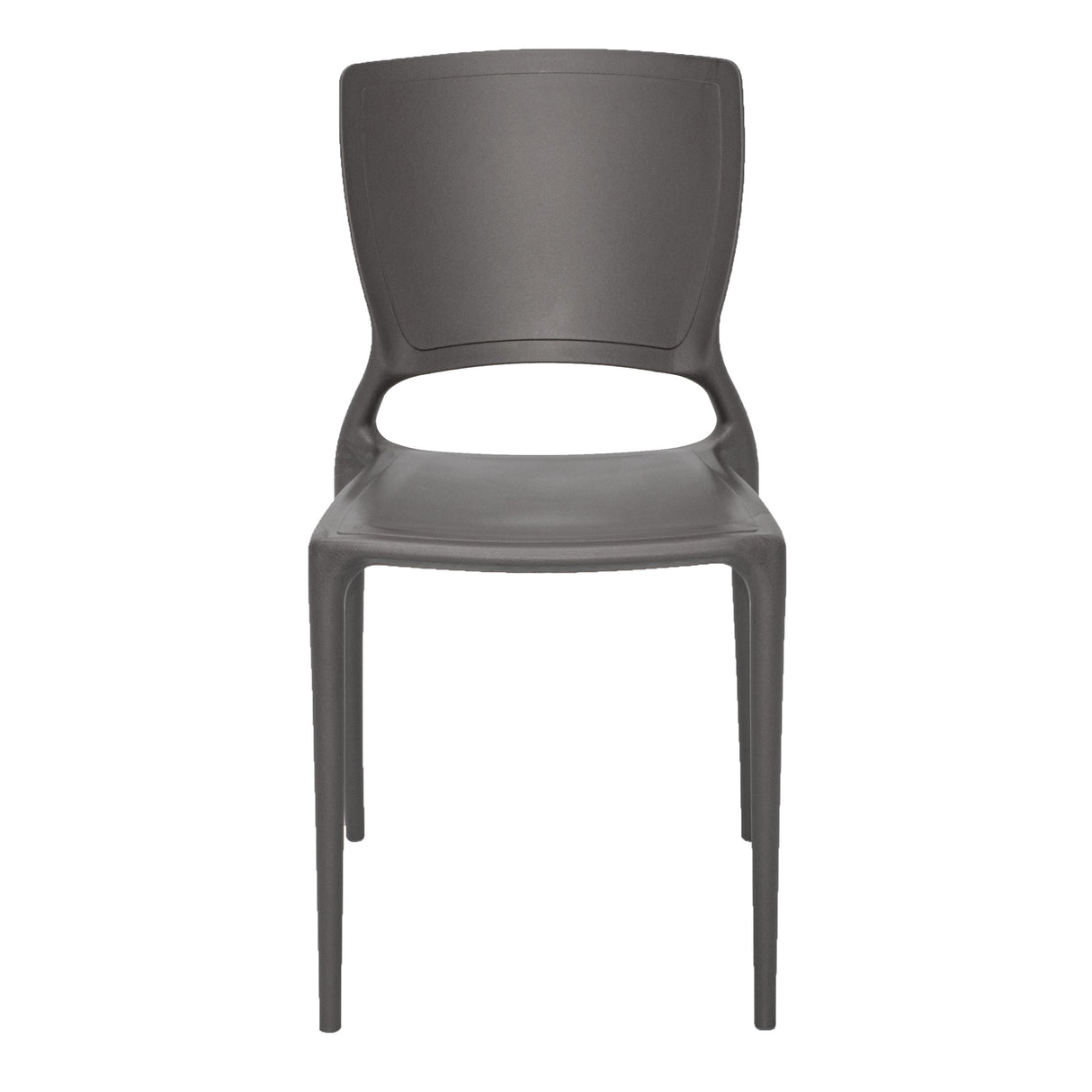 CHAIR WITH SOLID BACKREST - BLACK - 20.5" x 17.3" x 36.7"