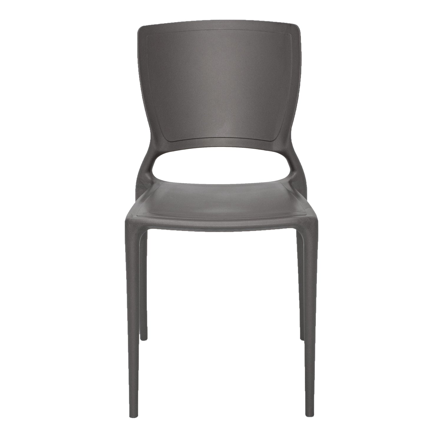 CHAIR WITH SOLID BACKREST - BLACK - 20.5" x 17.3" x 36.7"