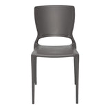 CHAIR WITH SOLID BACKREST - BLACK - 20.5" x 17.3" x 36.7"
