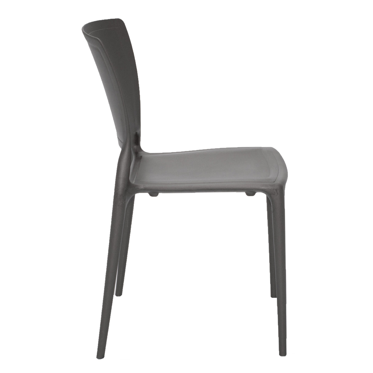 CHAIR WITH SOLID BACKREST - BLACK - 20.5" x 17.3" x 36.7"