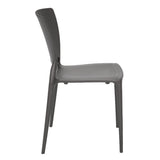 CHAIR WITH SOLID BACKREST - BLACK - 20.5" x 17.3" x 36.7"