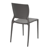 CHAIR WITH SOLID BACKREST - BLACK - 20.5" x 17.3" x 36.7"