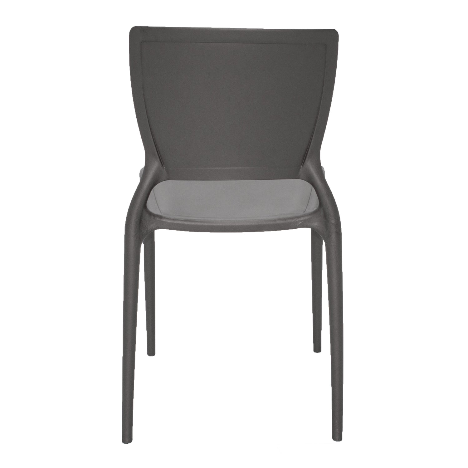 CHAIR WITH SOLID BACKREST - BLACK - 20.5" x 17.3" x 36.7"