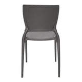 CHAIR WITH SOLID BACKREST - BLACK - 20.5" x 17.3" x 36.7"