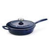 10 Inch Enameled Cast Iron Covered Skillet - Gradated Cobalt