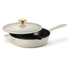 10 Inch Enameled Cast Iron Covered Skillet - Latte