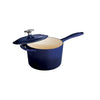 2.5 Quart Enameled Cast Iron Covered Sauce Pan - Gradated Cobalt