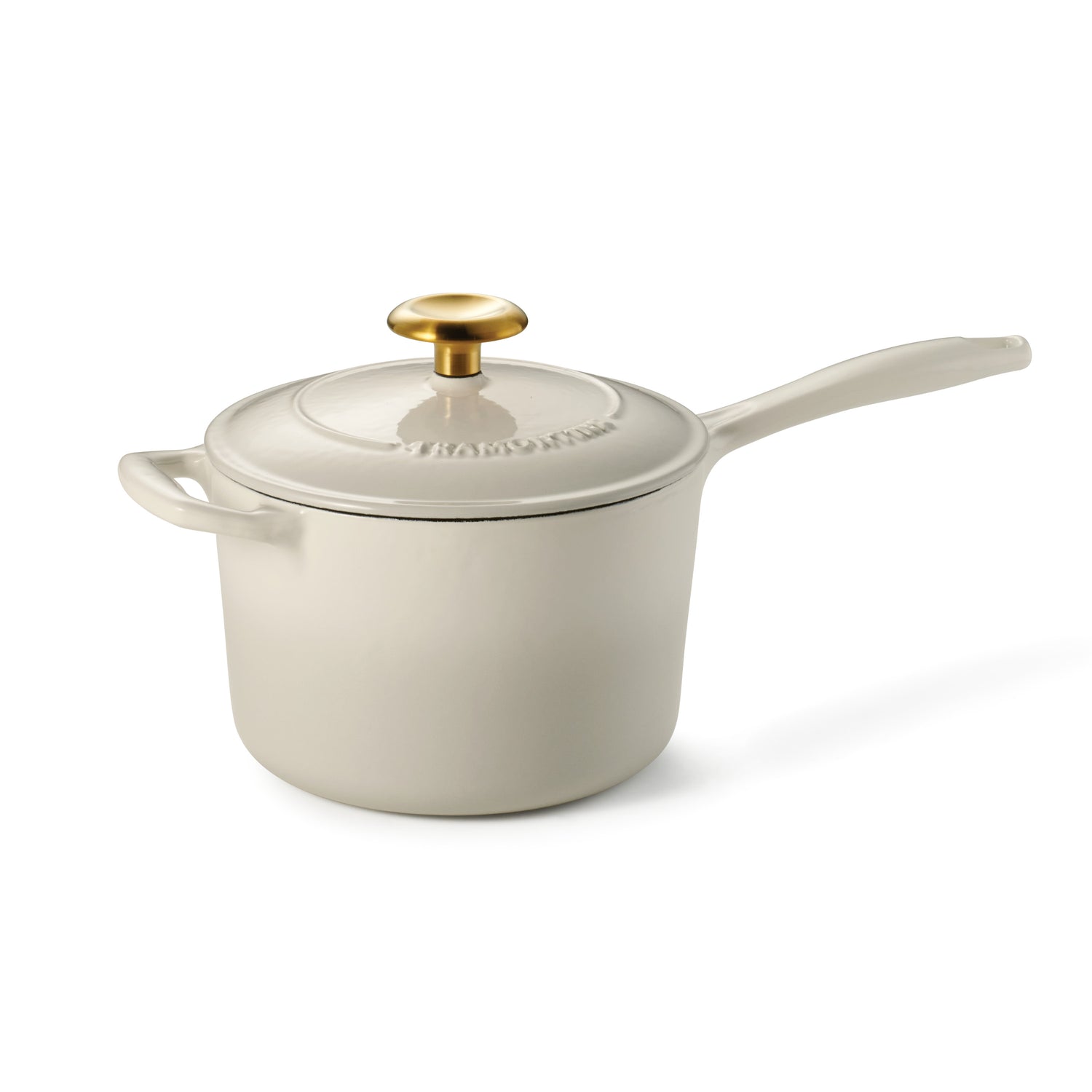 2.5 Quart Enameled Cast Iron Covered Sauce Pan - Latte