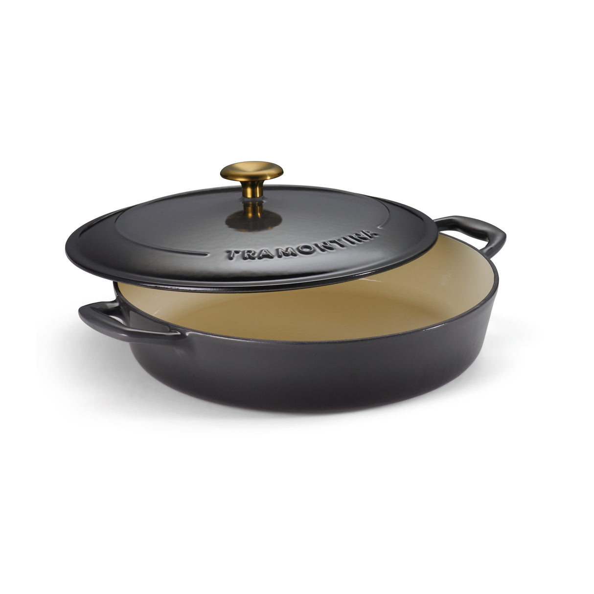4 Quart Enameled Cast Iron Covered Braiser
