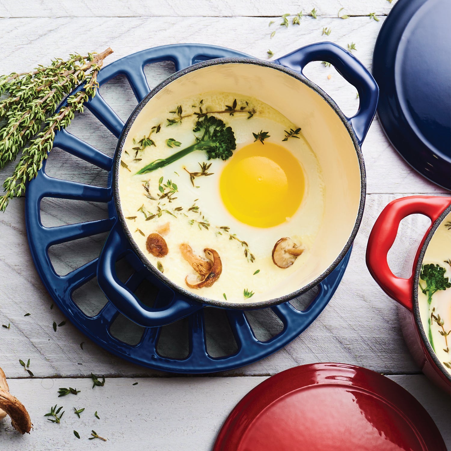 7 Inch Enameled Cast Iron Round Trivet