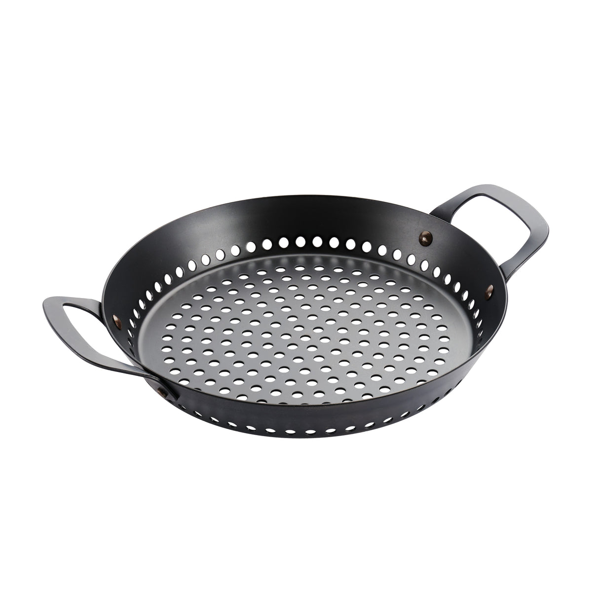 Churrasco BBQ 12 in Round Carbon Steel Grill Pan