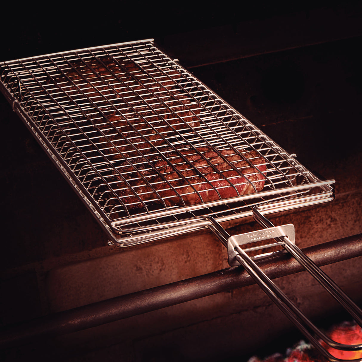 Churrasco BBQ Stainless Steel Flat Grill Basket