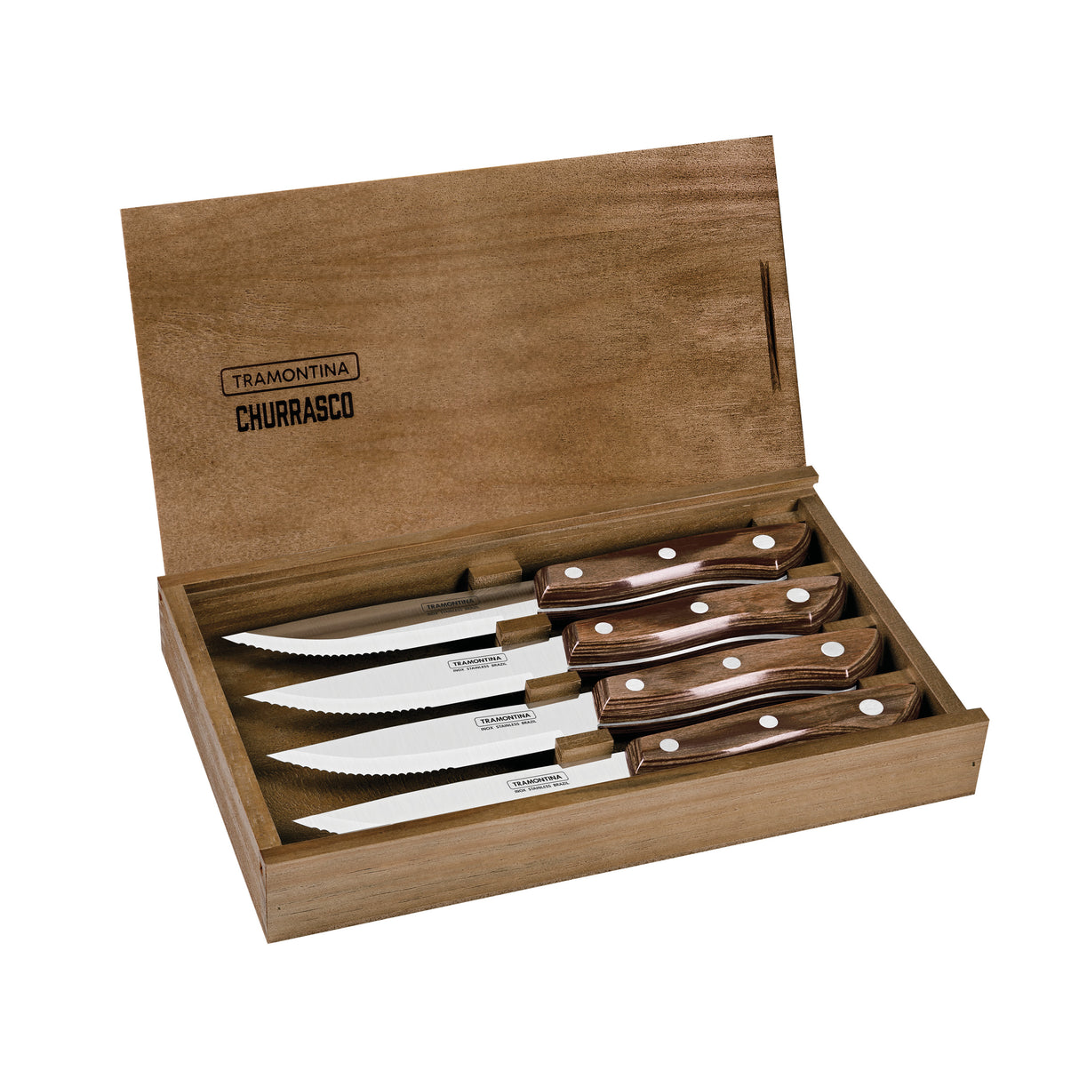 4 PC STEAK KNIFE SET - POLYWOOD HANDLE