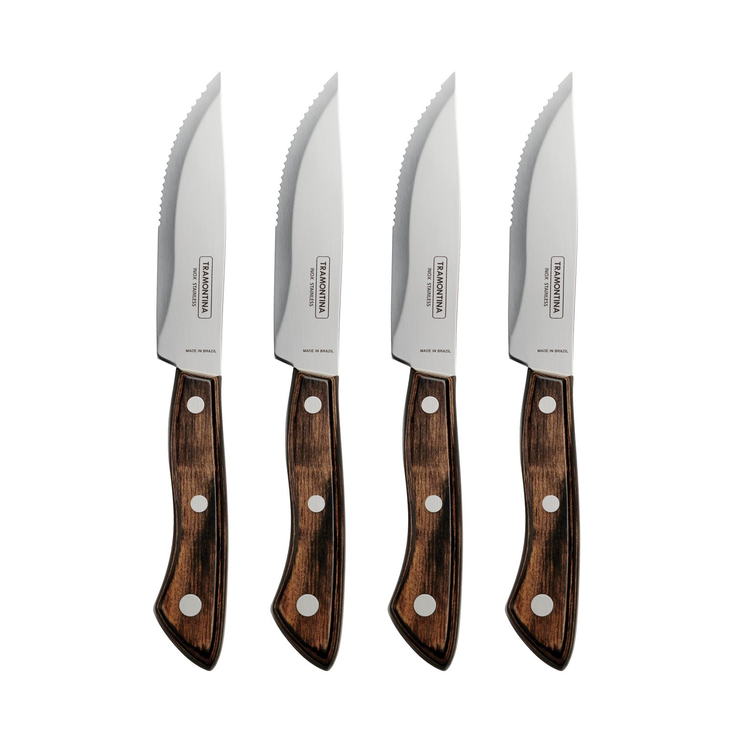 4 PC STEAK KNIFE SET - POLYWOOD HANDLE