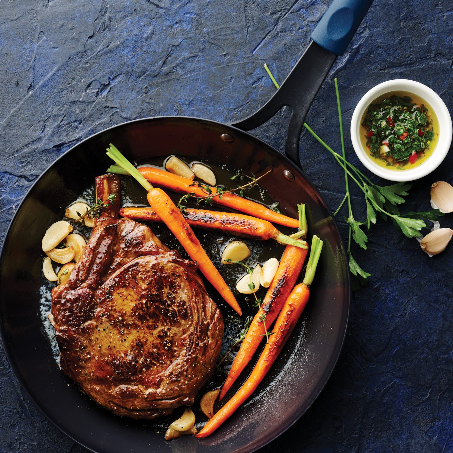 Ember Carbon Steel Fry Pan - with Silicone Grip