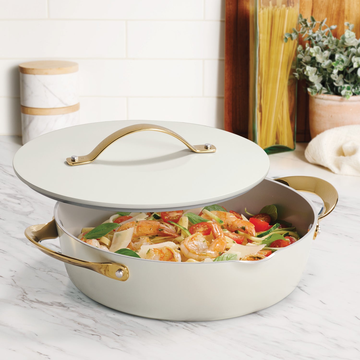 Fiora 4.25 Quart Multipurpose Ceramic Nonstick Pan
