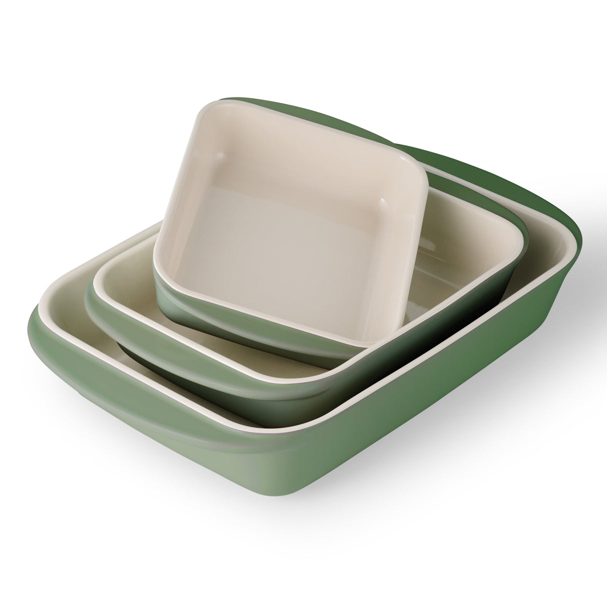 Mae 3 Piece Ceramic Bakeware Set - Cactus