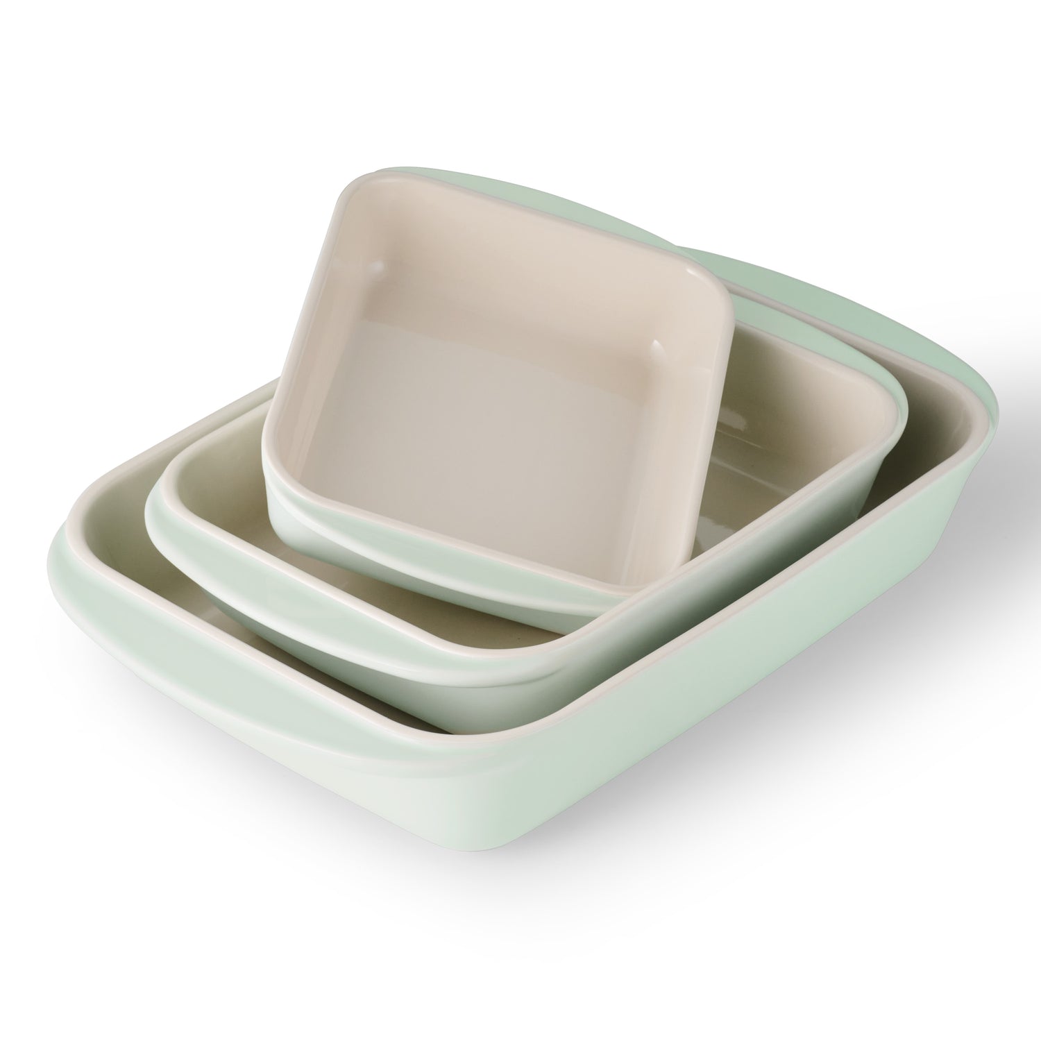 Mae 3 Piece Ceramic Bakeware Set - Mint