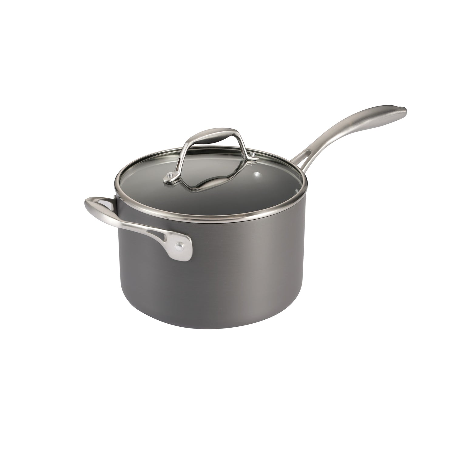 4 Quart Hard Anodized Nonstick Covered Sauce Pan