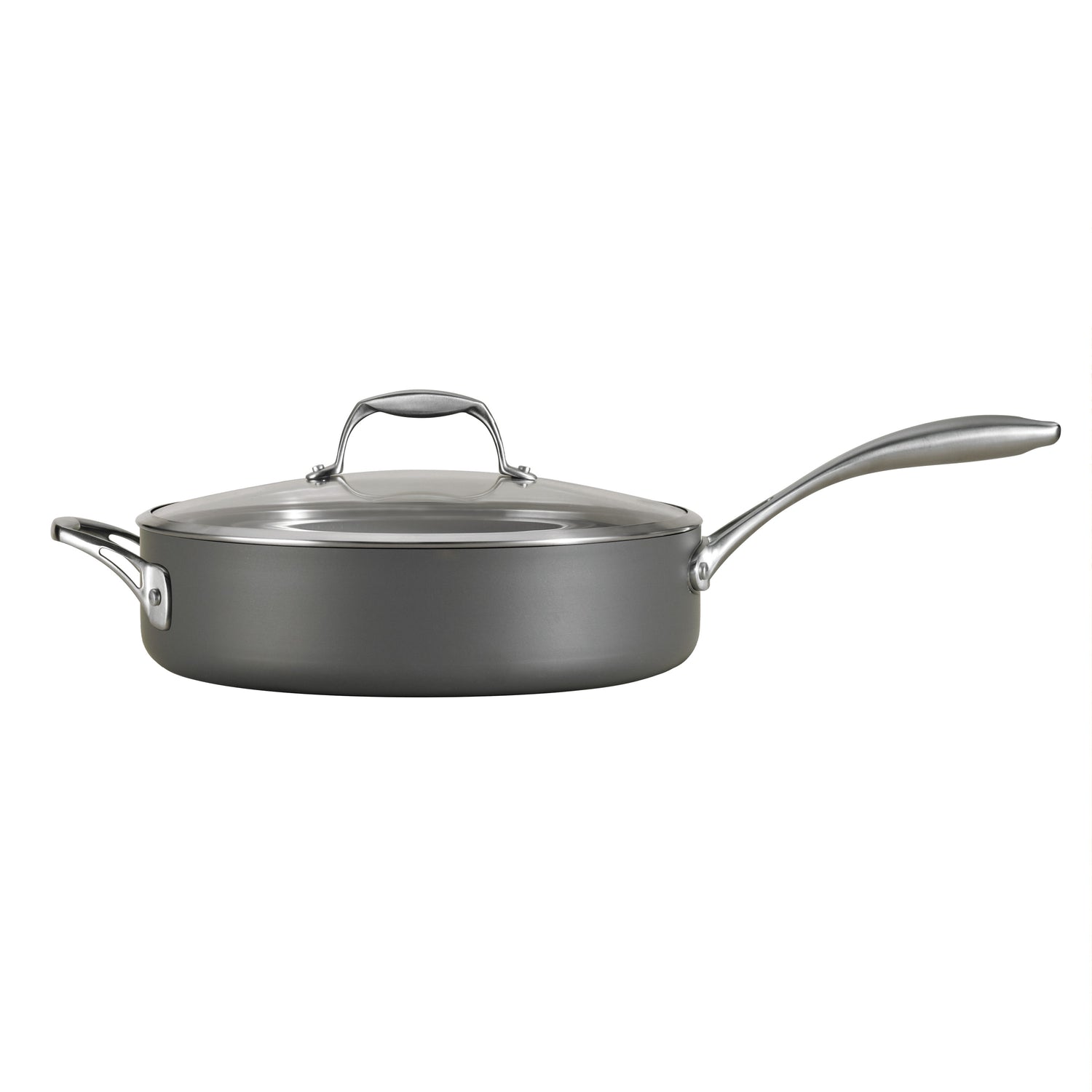 5.5 Quart Hard Anodized Aluminum Nonstick Covered Deep Saute Pan