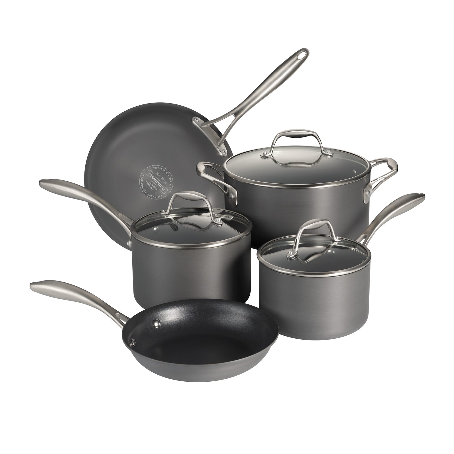 OnyxPro 8 Piece Hard Anodized Aluminum Nonstick Cookware Set