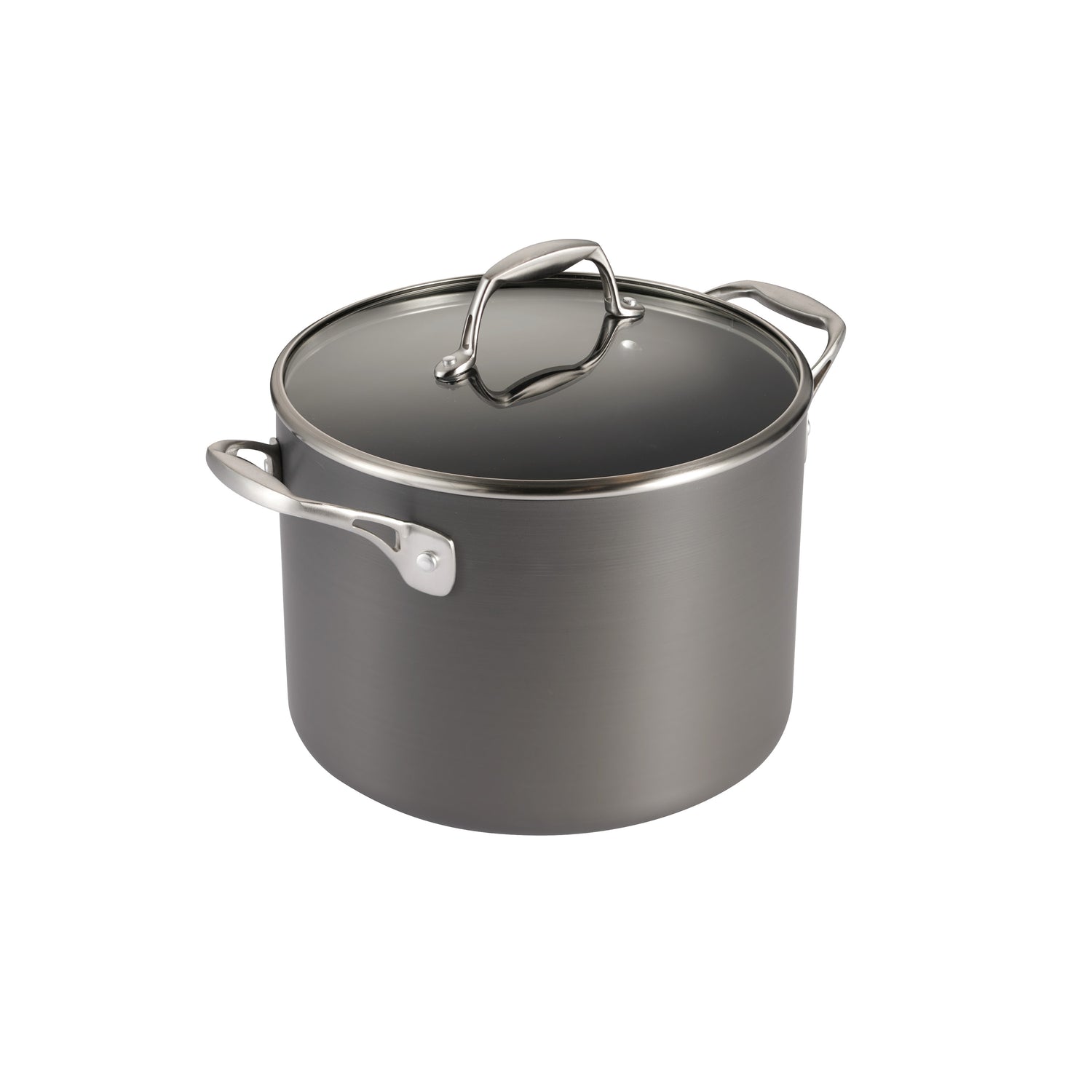 8 Quart Hard Anodized Aluminum Nonstick Covered Stock Pot